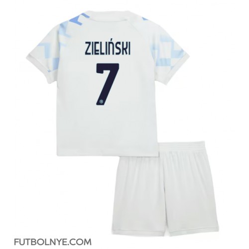 Camiseta Inter Milan Piotr Zielinski #7 Visitante Equipación para niños 2025-26 manga corta (+ pantalones cortos)